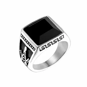 Sam's Artisans Masivní prsten Gnosis Black chirurgická ocel IPRM003 Velikost: 64 #2333044