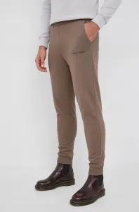 Bavlněné kalhoty Samsoe Samsoe pánské, hnědá barva, hladké #1969633