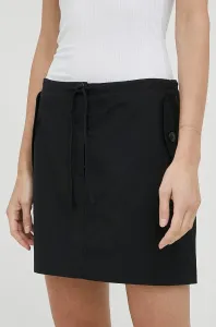 Bavlněná sukně Samsoe Samsoe černá barva, mini #4902436
