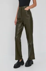 Kalhoty Samsoe Samsoe dámské, zelená barva, jednoduché, high waist #1960031