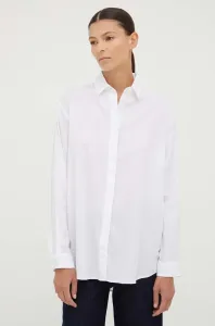 Košile Samsoe Samsoe CAICO bílá barva, relaxed, s klasickým límcem, F14123548