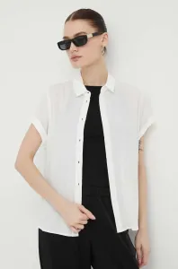 Košile Samsoe Samsoe dámská, bílá barva, regular, s klasickým límcem