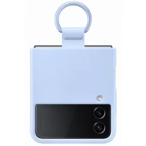 Pouzdro Silicone Cover s držákem na prst pre Samsung Galaxy Z Flip4, arctic blue