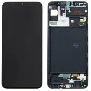 LCD display Samsung A307 Galaxy A30s + dotyk. folie Service Pack Original černý