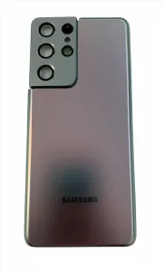 Samsung Galaxy S21 Ultra 5G - Zadní kryt se sklíčem zadní kamery - silver (stříbrný) (náhradní díl)