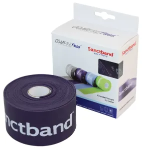 Sanctband Kompresní guma Flossband, extra dlouhá, 5 cm x 3,5 m, švestka, silná