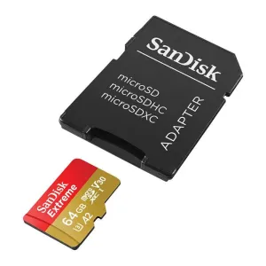 Paměťová karta SANDISK EXTREME microSDXC 64 GB 170/80 MB/s UHS-I U3 (SDSQXAH-064G-GN6MA) #2046559