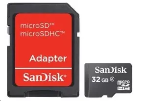 SanDisk MicroSDHC karta 32GB (Class 4) + adaptér #1668822