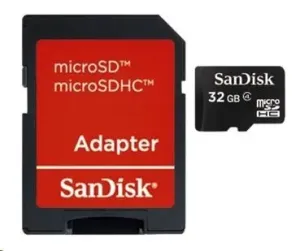 SanDisk MicroSDHC karta 32GB (Class 4) + adaptér #1668821