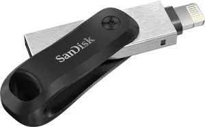 USB paměť pro smartphony/tablety SanDisk iXpand™ Flash Drive Go, 256 GB, USB 3.0, Lightning, černá, stříbrná