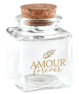 Santex Skleněné lahvičky s korkovým uzávěrem - Amour forever