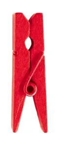 Santex Dřevěné kolíčky - jednobarevné 24 ks Barva: Červená