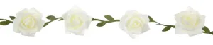 Santex Girlanda s růžemi Barva: Bílá