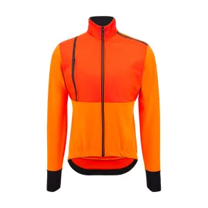 SANTINI Cyklistická zateplená bunda - VEGA ABSOLUTE - oranžová L #5390770