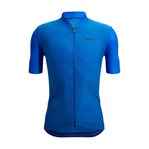 SANTINI Cyklistický dres s krátkým rukávem - COLORE PURO - modrá 2XL