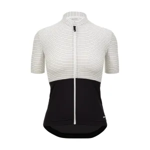 SANTINI Cyklistický dres s krátkým rukávem - COLORE RIGA - bílá/černá M