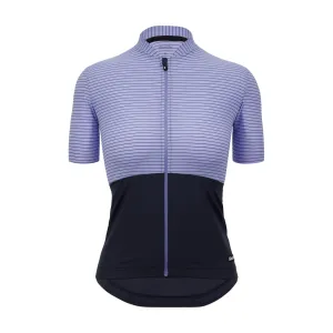 SANTINI Cyklistický dres s krátkým rukávem - COLORE RIGA - fialová/modrá L