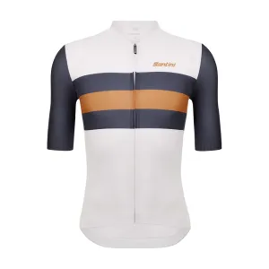 SANTINI Cyklistický dres s krátkým rukávem - ECO SLEEK NEW BENGAL  - bílá/šedá 3XL