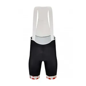 SANTINI Cyklistické kalhoty krátké s laclem - TOUR DE FRANCE 2022 - černá/bílá/červená L