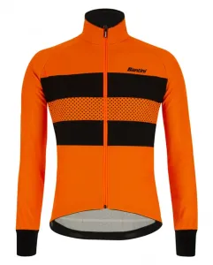 SANTINI Cyklistická zateplená bunda - COLORE BENGAL WINTER - oranžová M