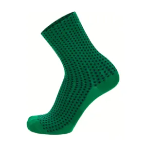 SANTINI Cyklistické ponožky klasické - SFERA - zelená/černá M #4994870