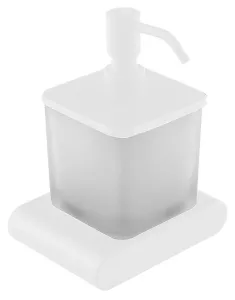 SAPHO FLORI dávkovač mýdla, 300 ml, mléčné sklo, bílá mat RF019/14
