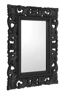 SAPHO SAMBLUNG zrcadlo ve vyřezávaném rámu 60x80cm, černá IN128