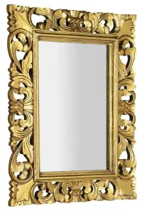 SAPHO SAMBLUNG zrcadlo ve vyřezávaném rámu 60x80cm, zlatá IN121