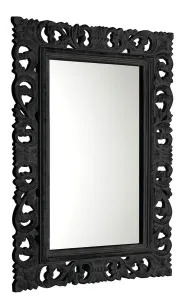SAPHO SCULE zrcadlo ve vyřezávaném rámu 70x100cm, černá IN167