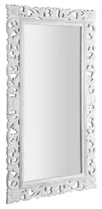 SAPHO SCULE zrcadlo ve vyřezávaném rámu 80x150cm, bílá IN328