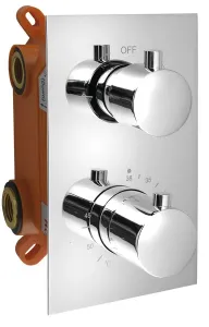 SAPHO KIMURA podomítková sprchová termostatická baterie, box, 2 výstupy, chrom KU382