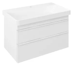 SITIA umyvadlová skříňka 75,6x50x44,2cm, 2xzásuvka, bílá mat SI080-3131