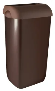 SAPHO COLORED odpadkový koš nástěnný s víkem 23l, ABS, hnědá A74201MA-1