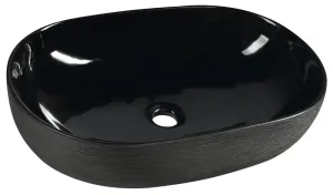 Sapho PRIORI keramické umyvadlo na desku 60 x 40 cm, černá PI031