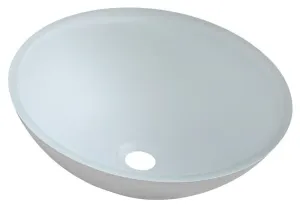 SAPHO TELICA skleněné umyvadlo na desku Ø 42 cm, bílá mat TY181W
