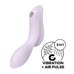 Satisfyer Curvy Trinity 2 - nabíjecí vaginální vibrátor se stimulátorem klitorisu (fialový)