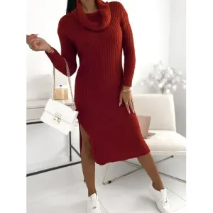 Dlhé pletené rolákové šaty NEVYNA veľkosť: one size #5544035