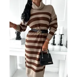 Rolákové pletené šaty EMERSON bez opasku veľkosť: one size #5473370