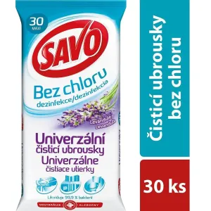 SAVO Bez Chloru Univerzální čistící ubrousky Levandule 30 ks