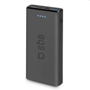SBS Powerbank 10000 mAh, 2x USB, 2,1 A, černá