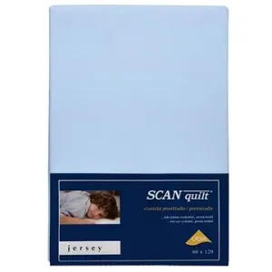 SCANquilt prostěradlo do postýlky Jersey lycra sv. modrá 60 × 120 cm
