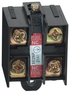 Schneider Electric Xe2Np2141 Contact Block, 600V, 10A, 2Pole