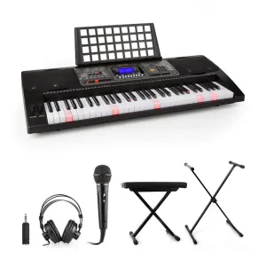 SCHUBERT Etude 450, cvičný elektronický klavír, sluchátka, mikrofon, stojan, stolička, adaptér