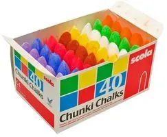Scolaquip As29 Chalk, Box Of 40, Assorted Colours