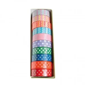 Washi páska 1.5 cm x 10 m - 10 ks (dekorační lepící pásky) #6103509