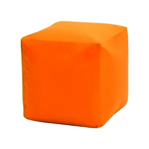 Sedací taburet CUBE oranžový s náplní #3925502