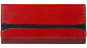 Dámská kožená peněženka SEGALI 2025 A červená/černá #1887797