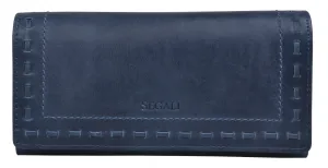 SEGALI Dámská kožená peněženka 7052 indigo