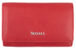 SEGALI Dámská kožená peněženka 7074 S red #1888166