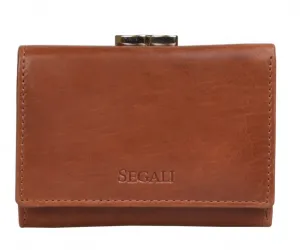 SEGALI Dámská kožená peněženka 870 cognac